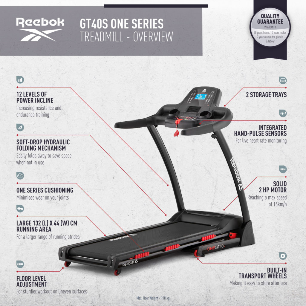 Reebok GT40 S Treadmill (949852) Ideal World | peacecommission.kdsg.gov.ng